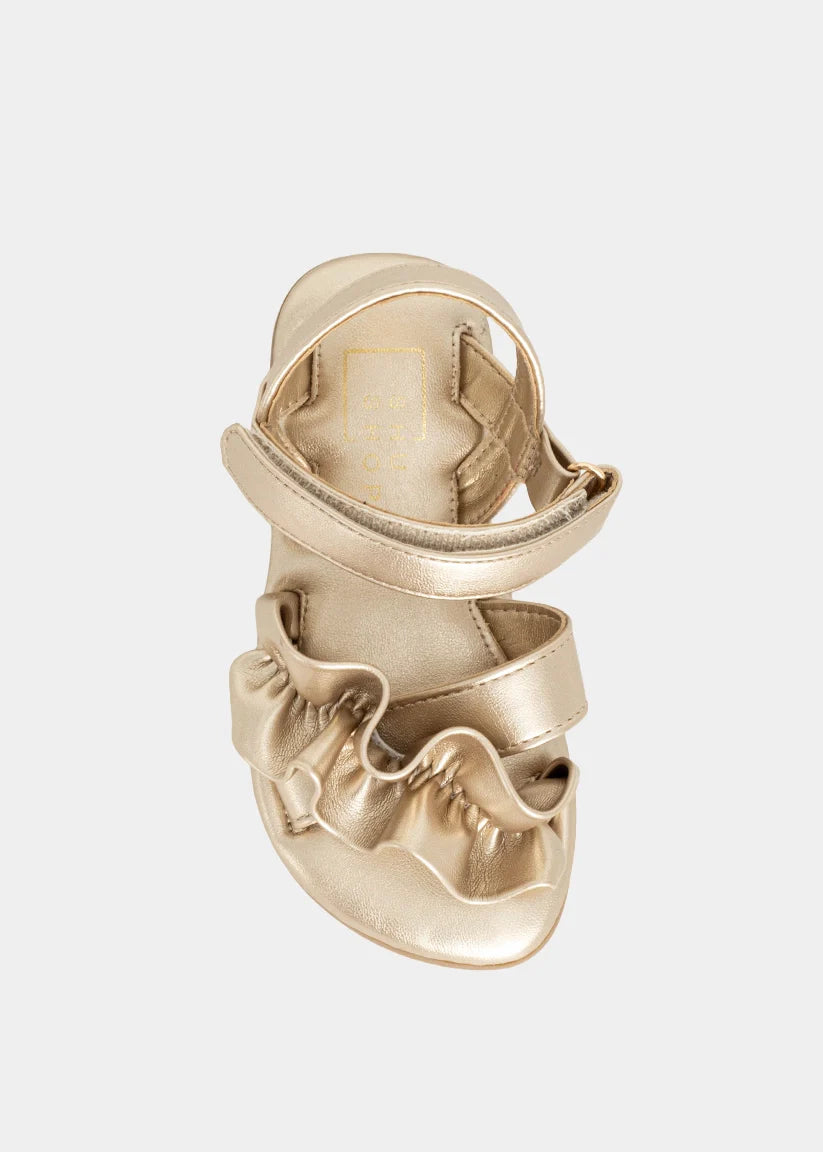 BLOSSOM MINI SANDALS-GOLD