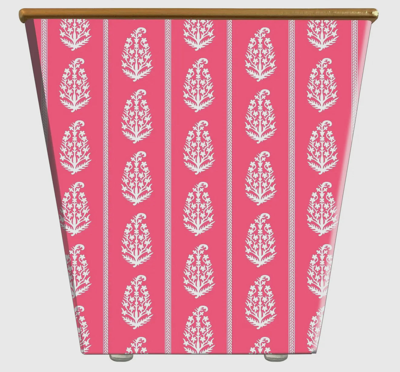 Leaf Stripe Cachepot Candle-Rose