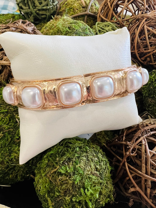 Square Pearl Bangle