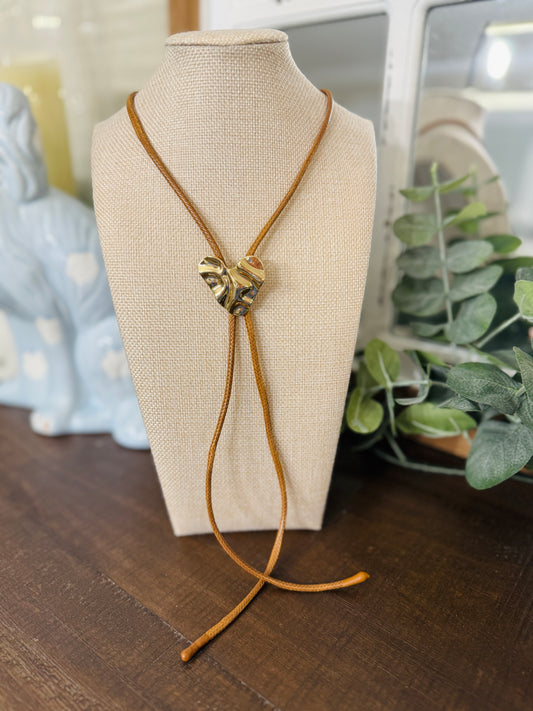 Heart Bow Tie Necklace