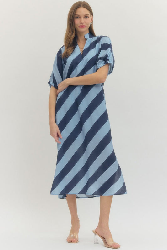 The Charlie Dress-Navy-CURVY