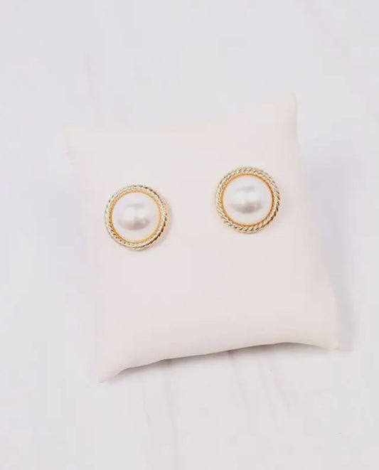 Gosling Pearl Studs- Gold