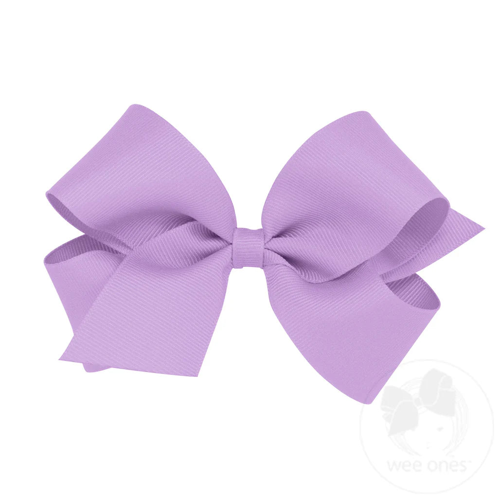 Wee Ones Medium Classic Grosgrain Hair Bow (Plain Wrap)