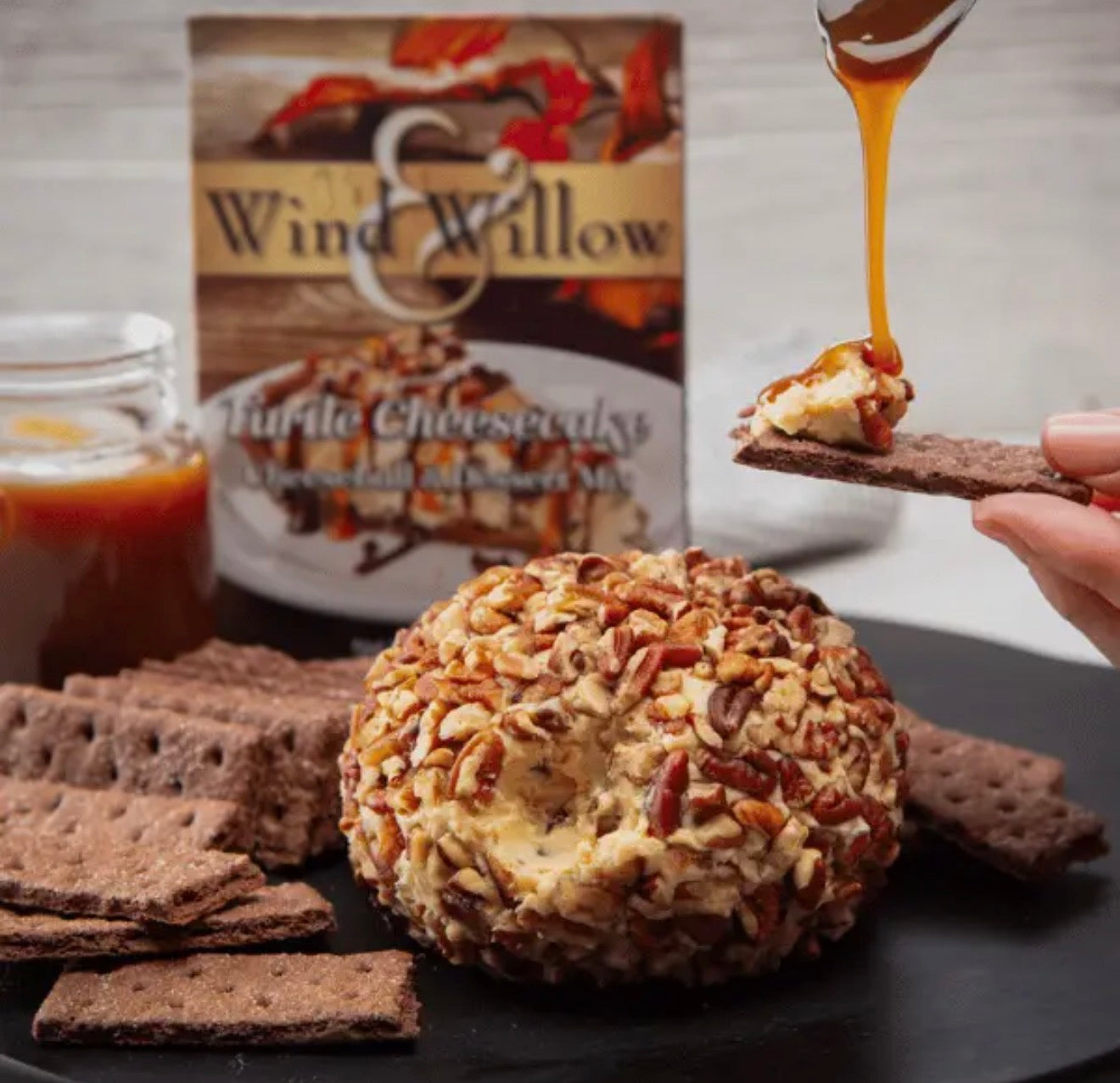 Turtle Cheesecake Cheeseball & Dessert Mix
