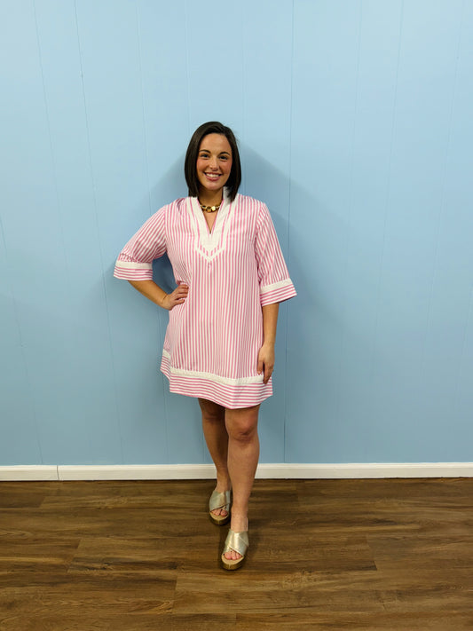 On The Hunt Dress-Pink