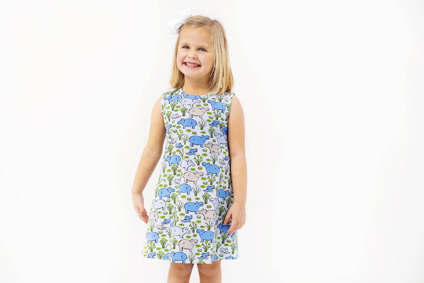 Sleeveless Polly Play Dress in Bal Harbour Hippo