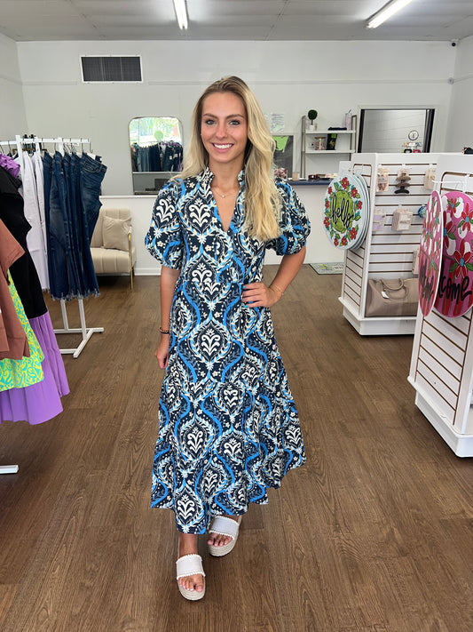 THML Blue Midi Dress