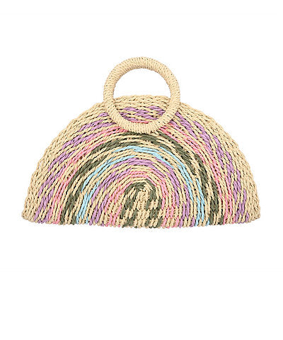 Multi Color Half Moon Shape Purse