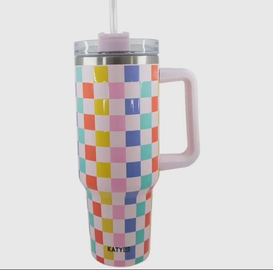 Colorful Checkered Tumbler