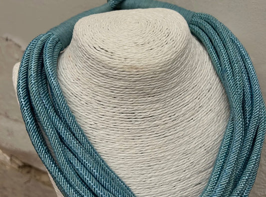 Dusty Blue Rope Necklace