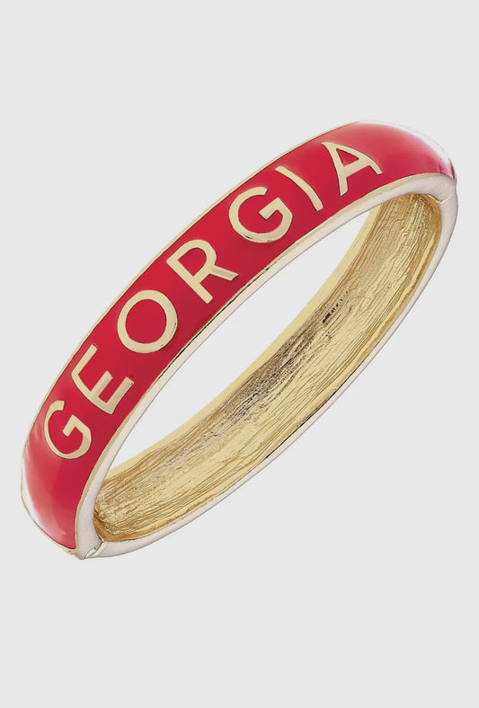 Georgia Bulldog Hinge Bracelet