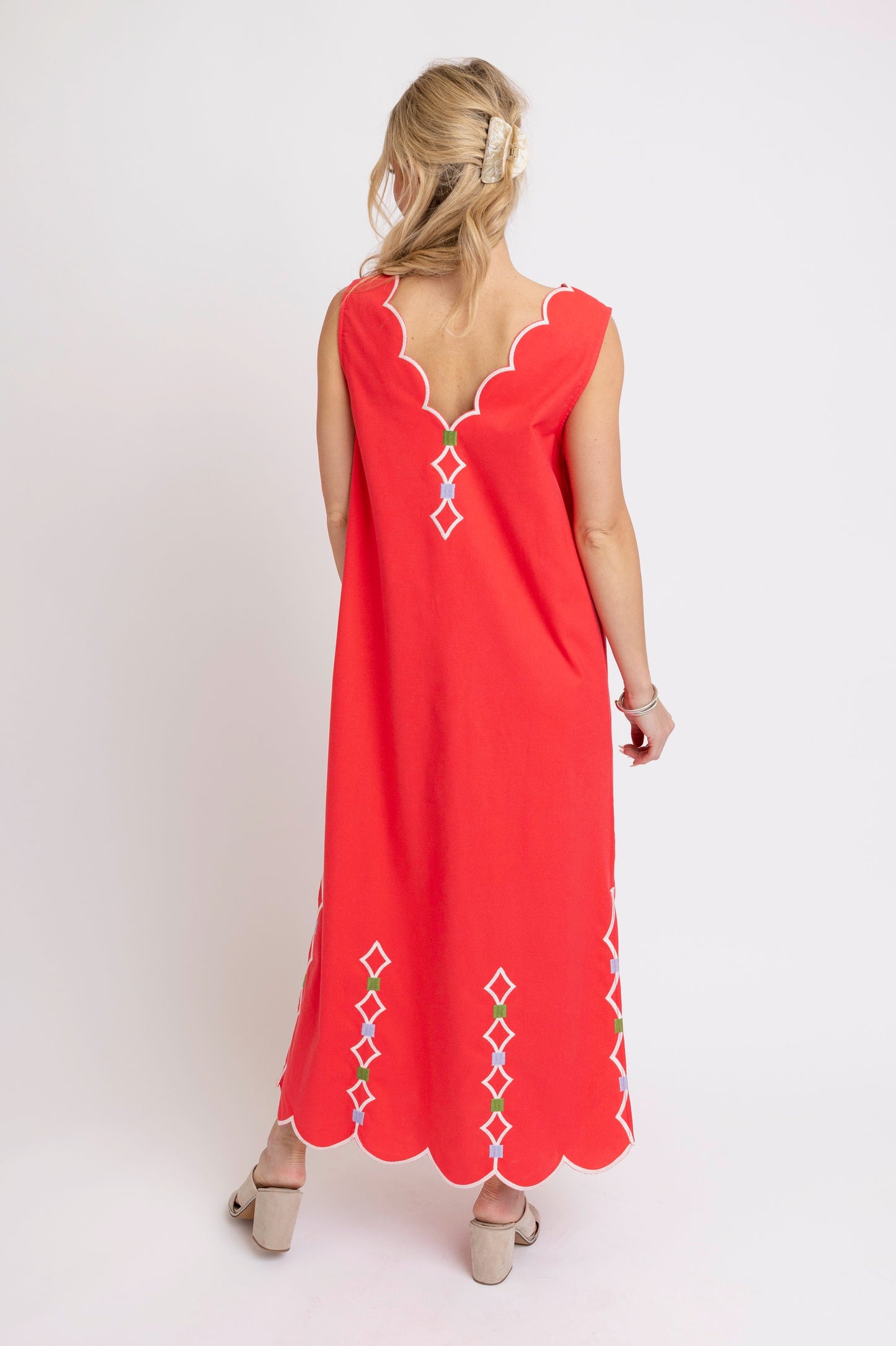 Karlie Scallop Embroidered Dress