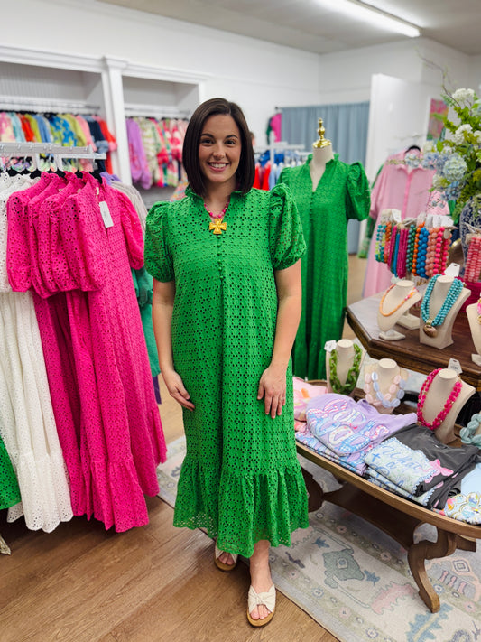The Karma Dress-Kelly Green