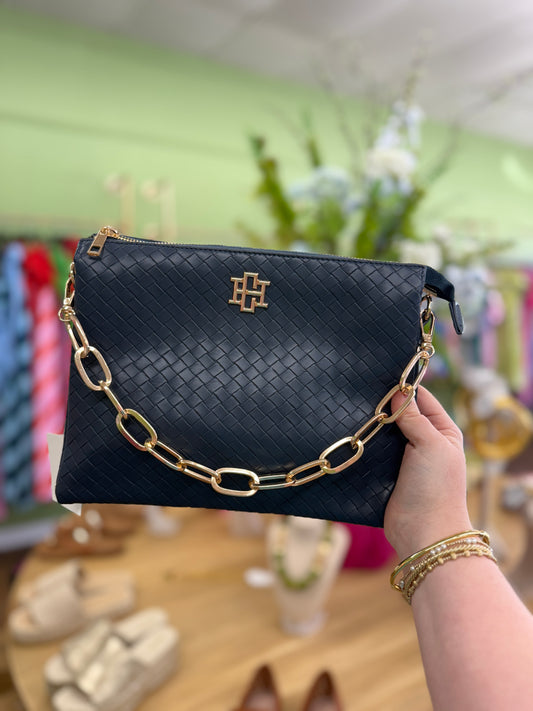 Ariana Crossbody Woven Navy