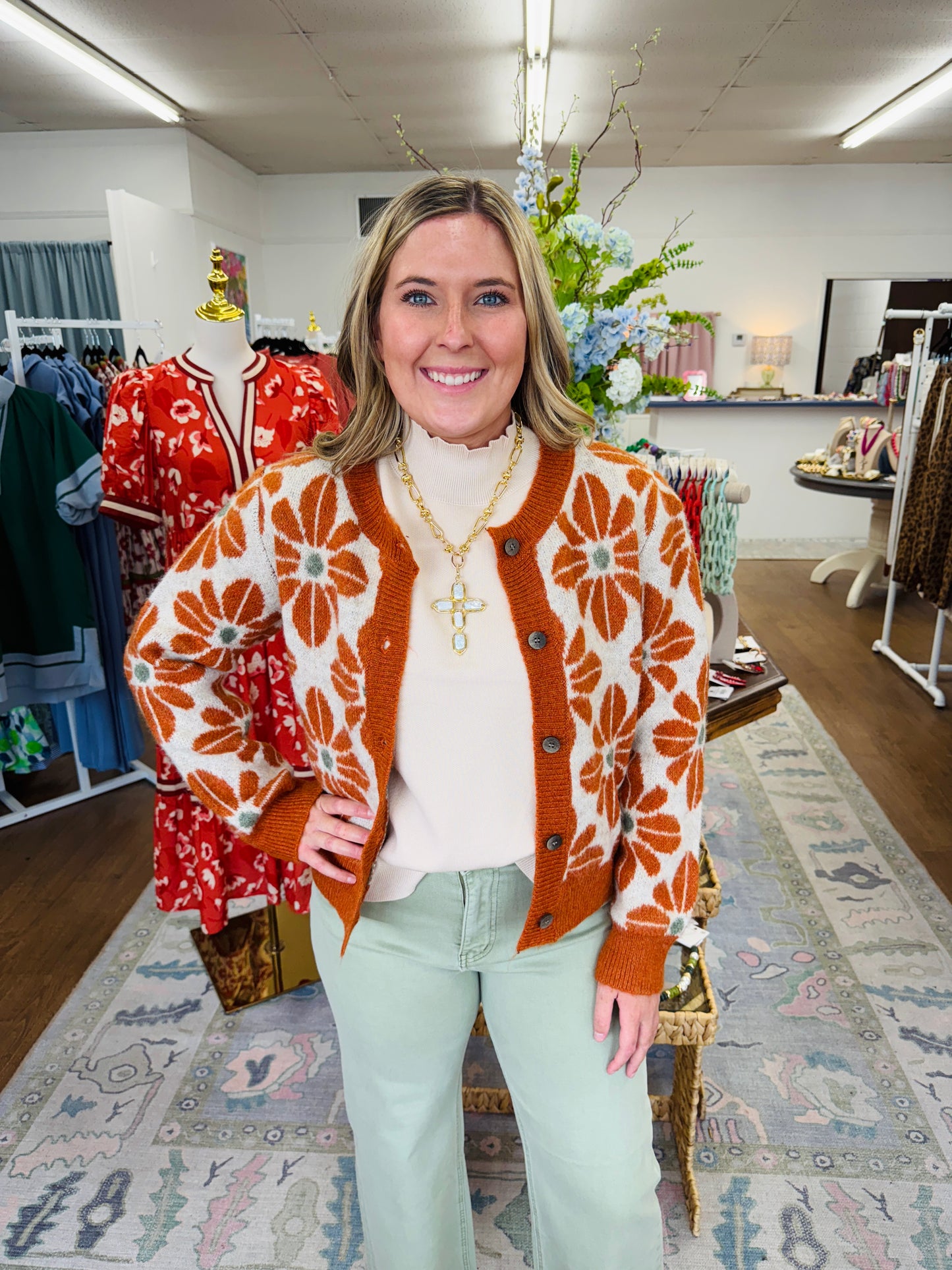 The Rusty Floral Sweater