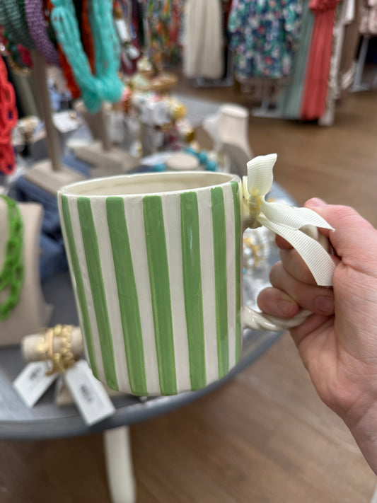 Green Striped Mug