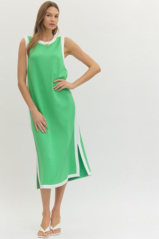 The Margo Midi Dress-Green