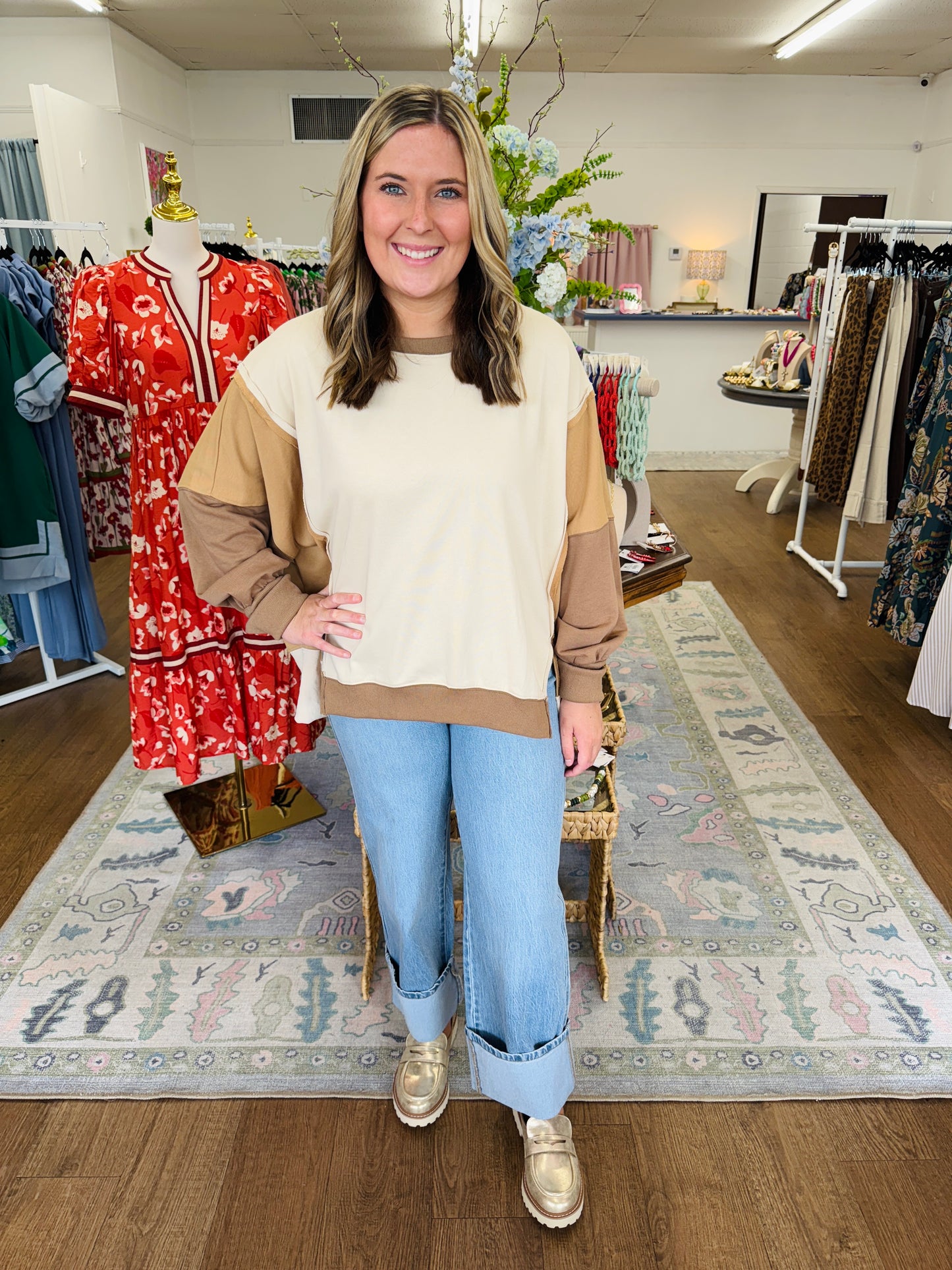 Sweet Mocha Oversized Sweatshirt