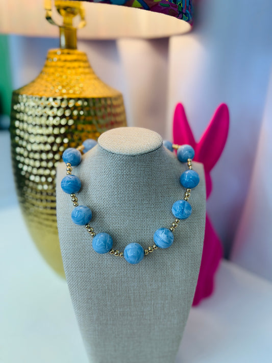 The Caroline Necklace-Blue