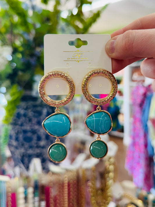 The Kaylee Earrings-Blue