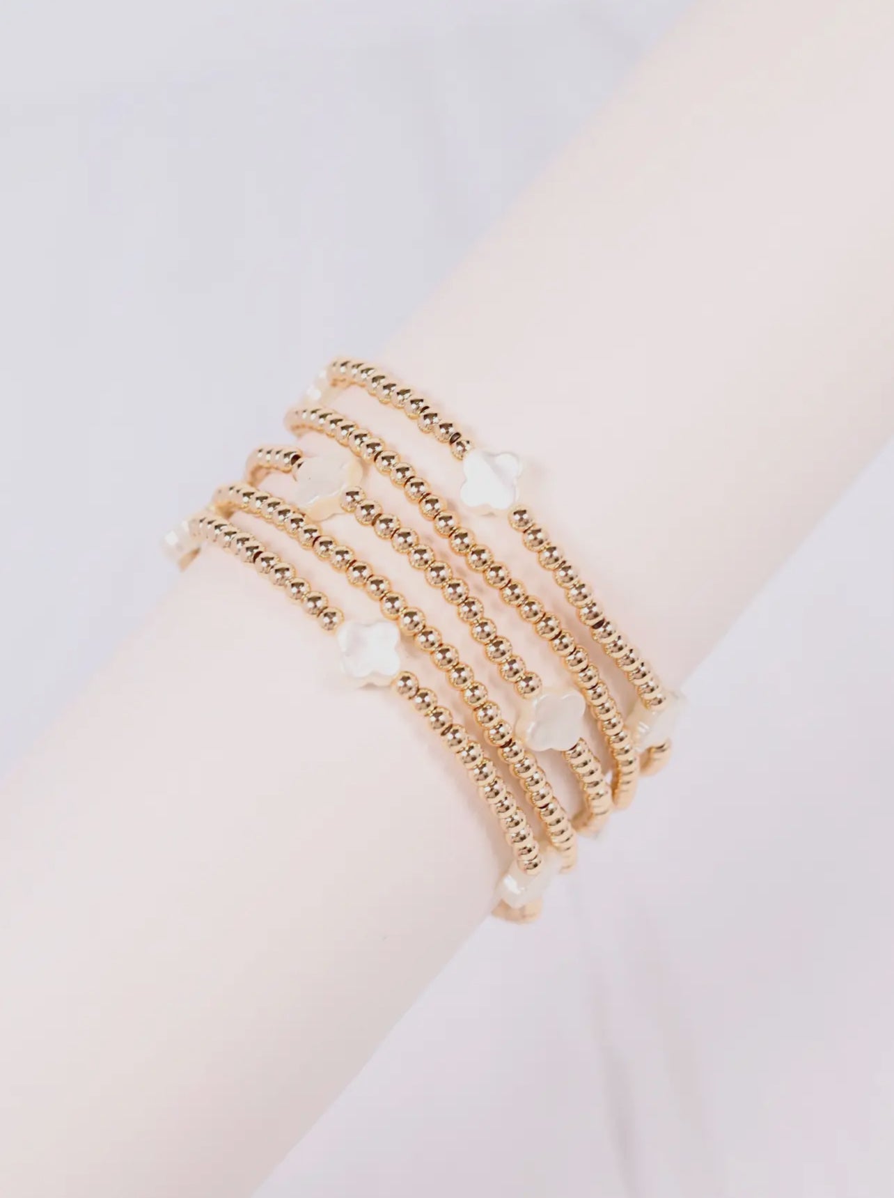 Loken Clover Bracelet Set- Gold