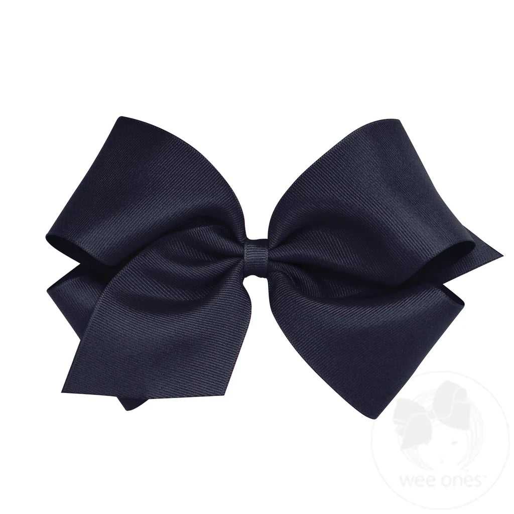 Wee Ones King Classic Grosgrain Hair Bow (Plain Wrap)