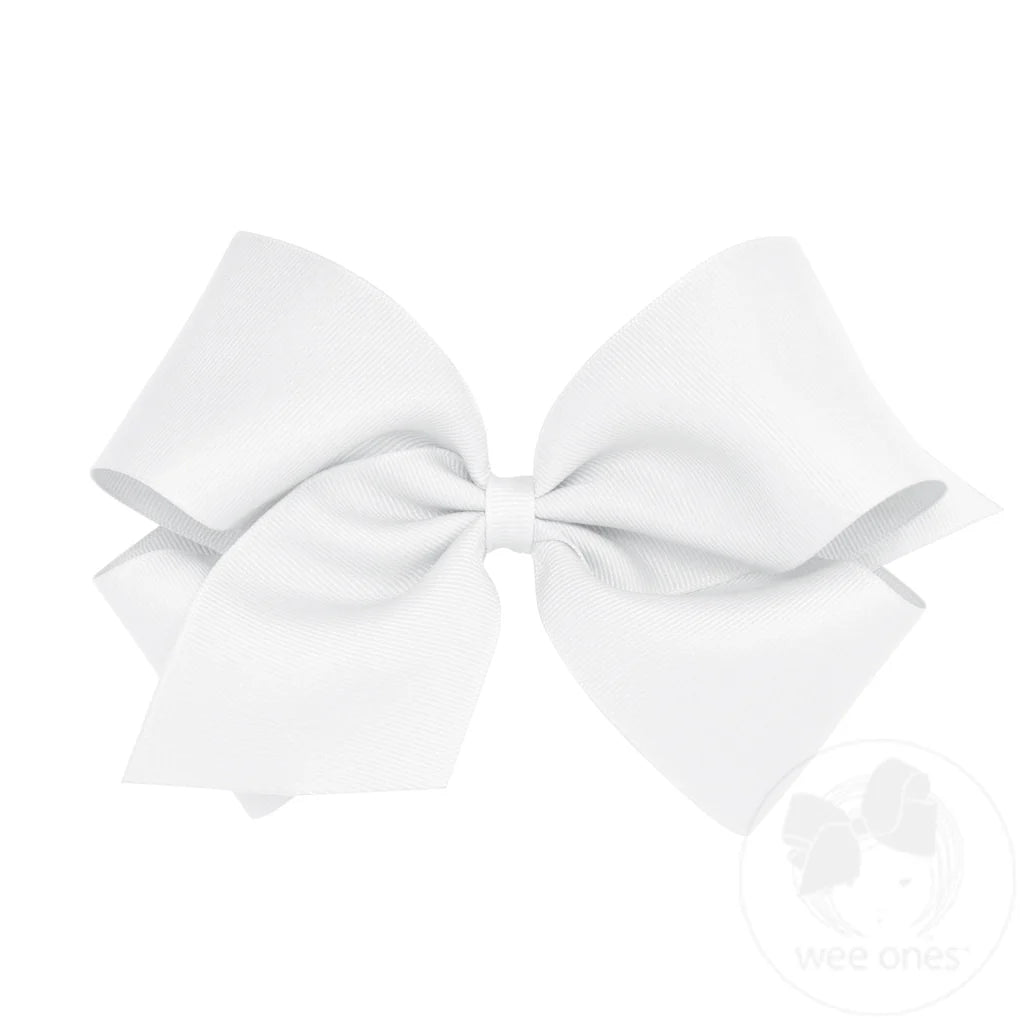 Wee Ones King Classic Grosgrain Hair Bow (Plain Wrap)
