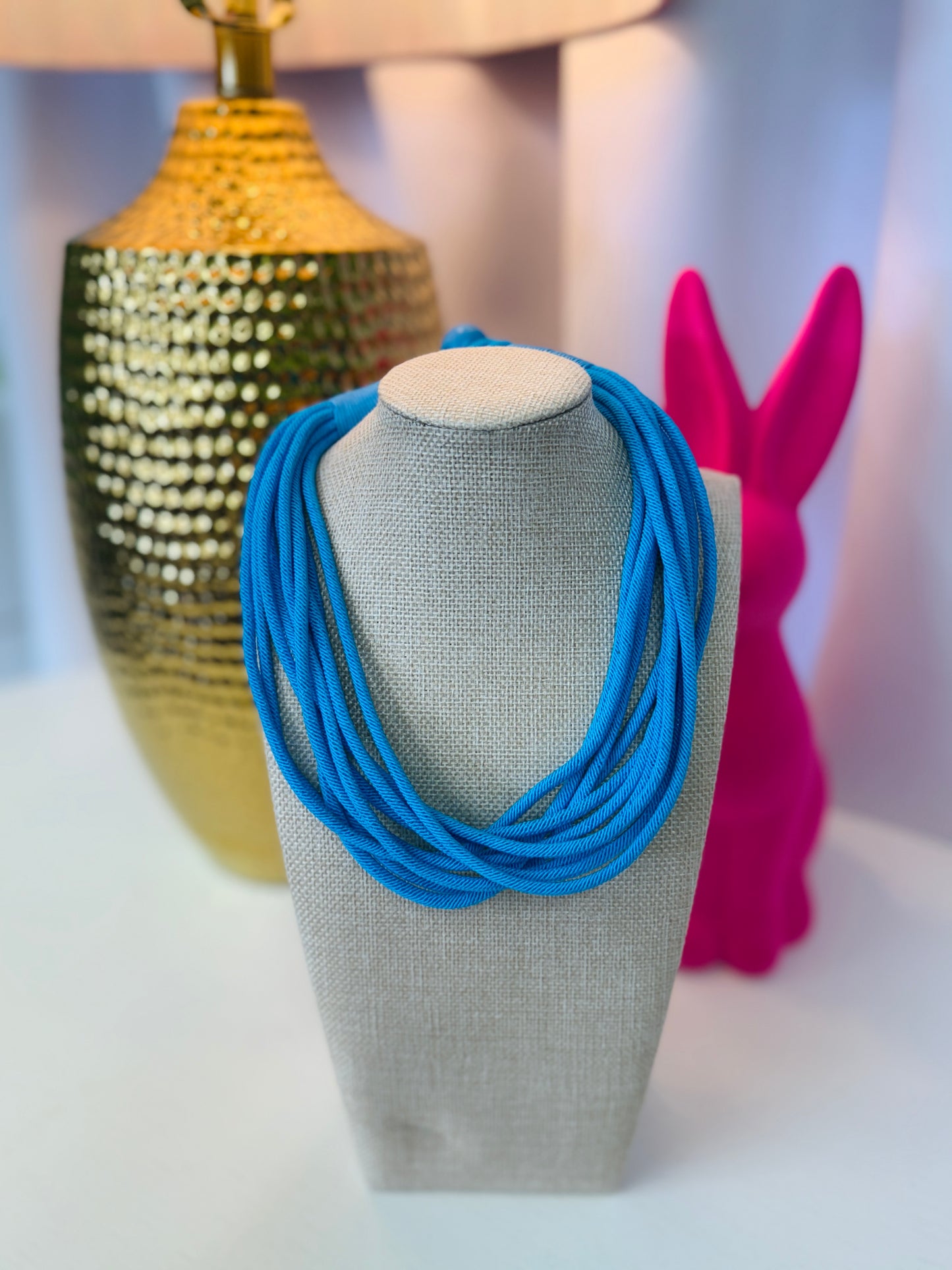Mini Pool Blue Rope Necklace