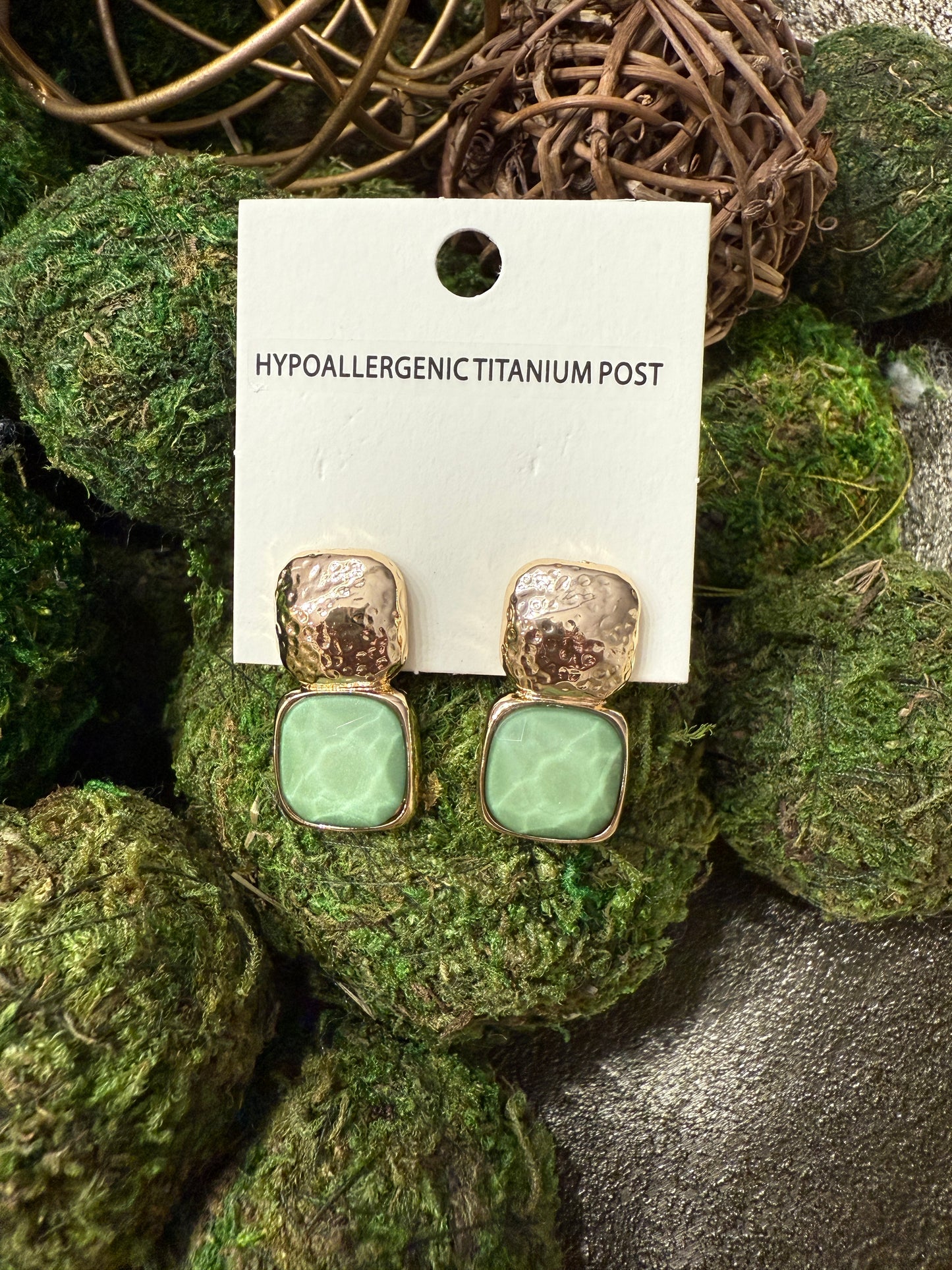 Medium Beth Earrings-Green