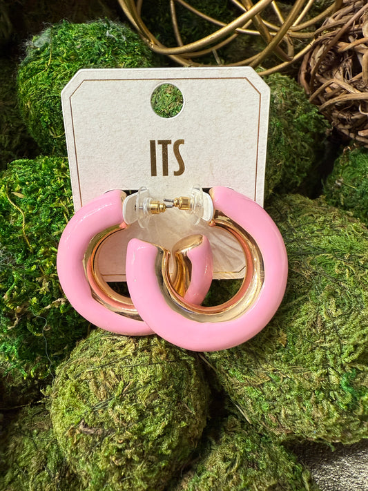 The Emily Hoops-Light Pink