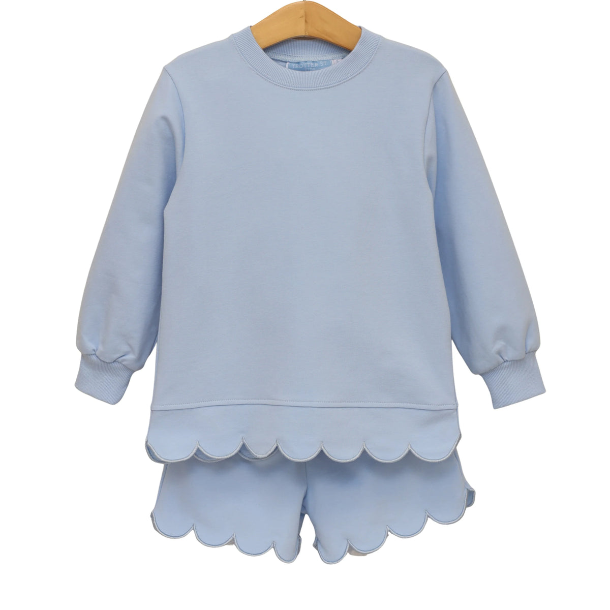 Sophia Scalloped Set-Light Blue