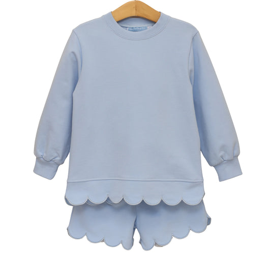 Sophia Scalloped Set-Light Blue