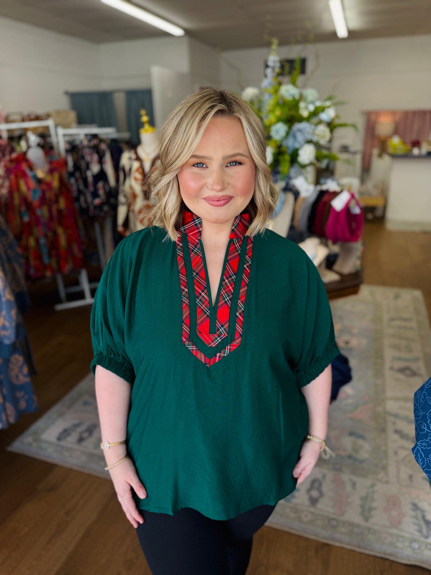 Holly Jolly Top-Green