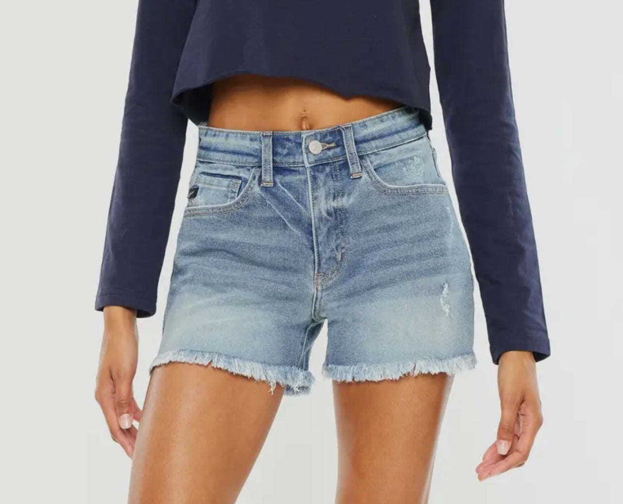 Kan Can High Rise Mom Shorts