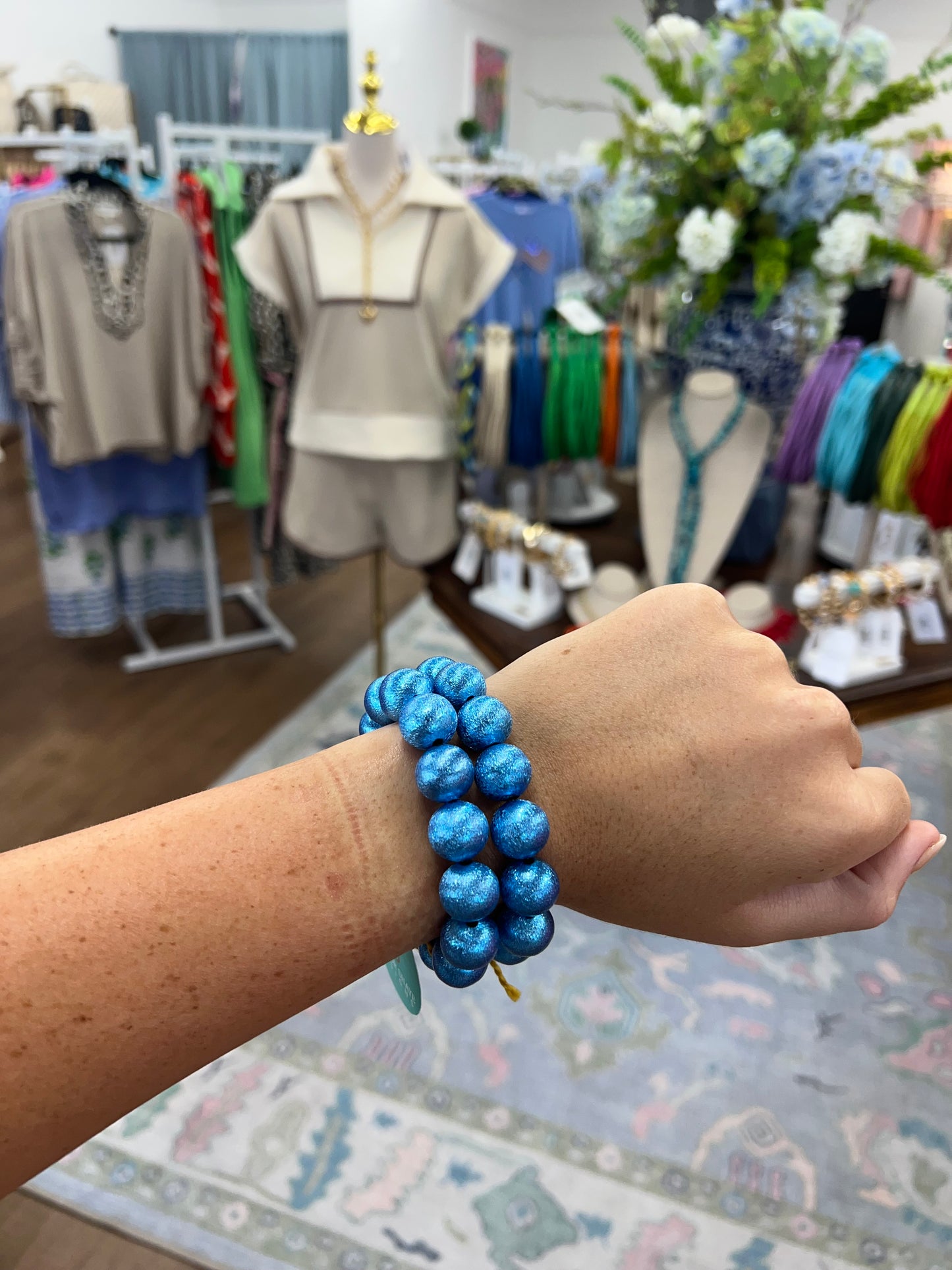 Wrenley Ball Bracelet-Blue
