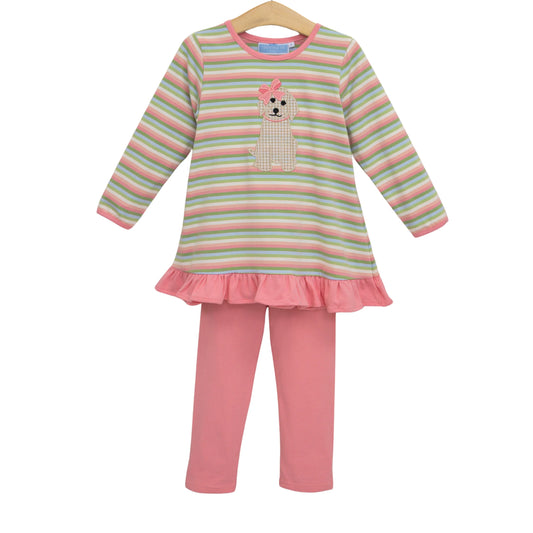 TSK Puppy Ruffle Pant Set