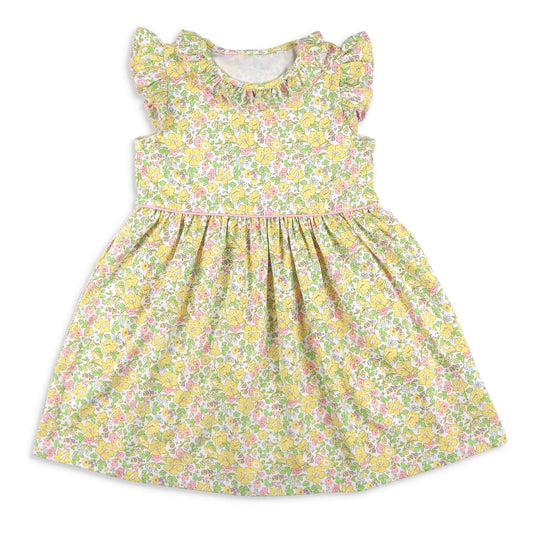 Sunny Blooms Ruffle Neck Dress