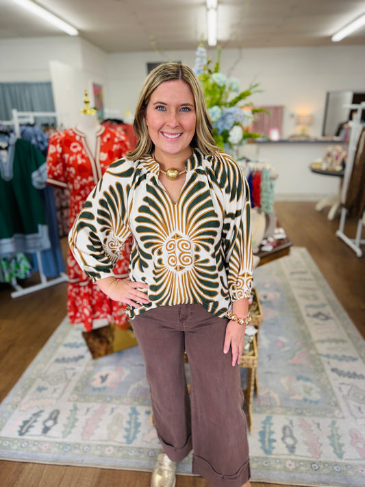 Trendy Olive Top