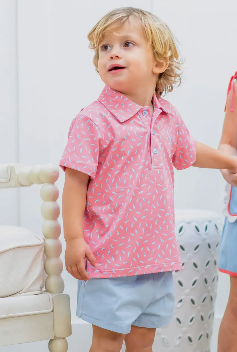 Powder Blue Twill Shrimp Shorts