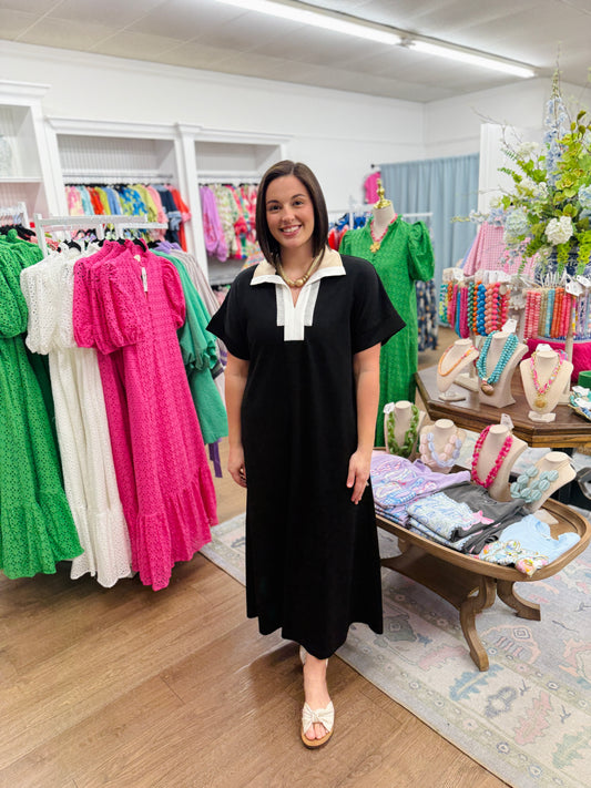 The Katie Beth Midi Dress-Black