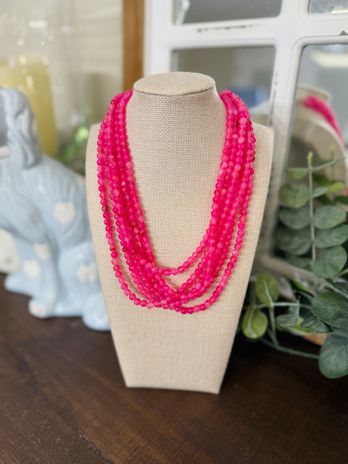 The Paige Necklace-Hot Pink