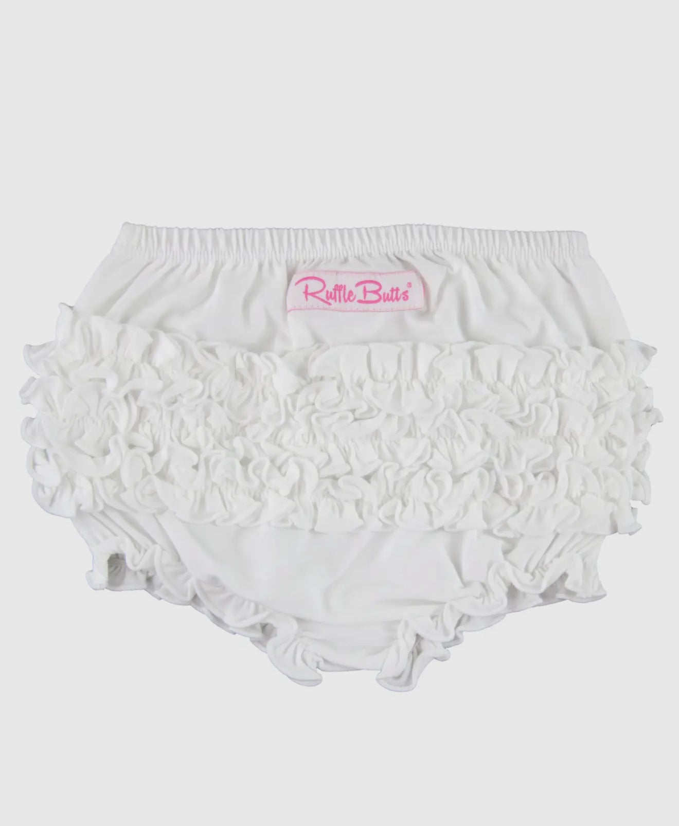 White Knit Rufflebutt Bloomers