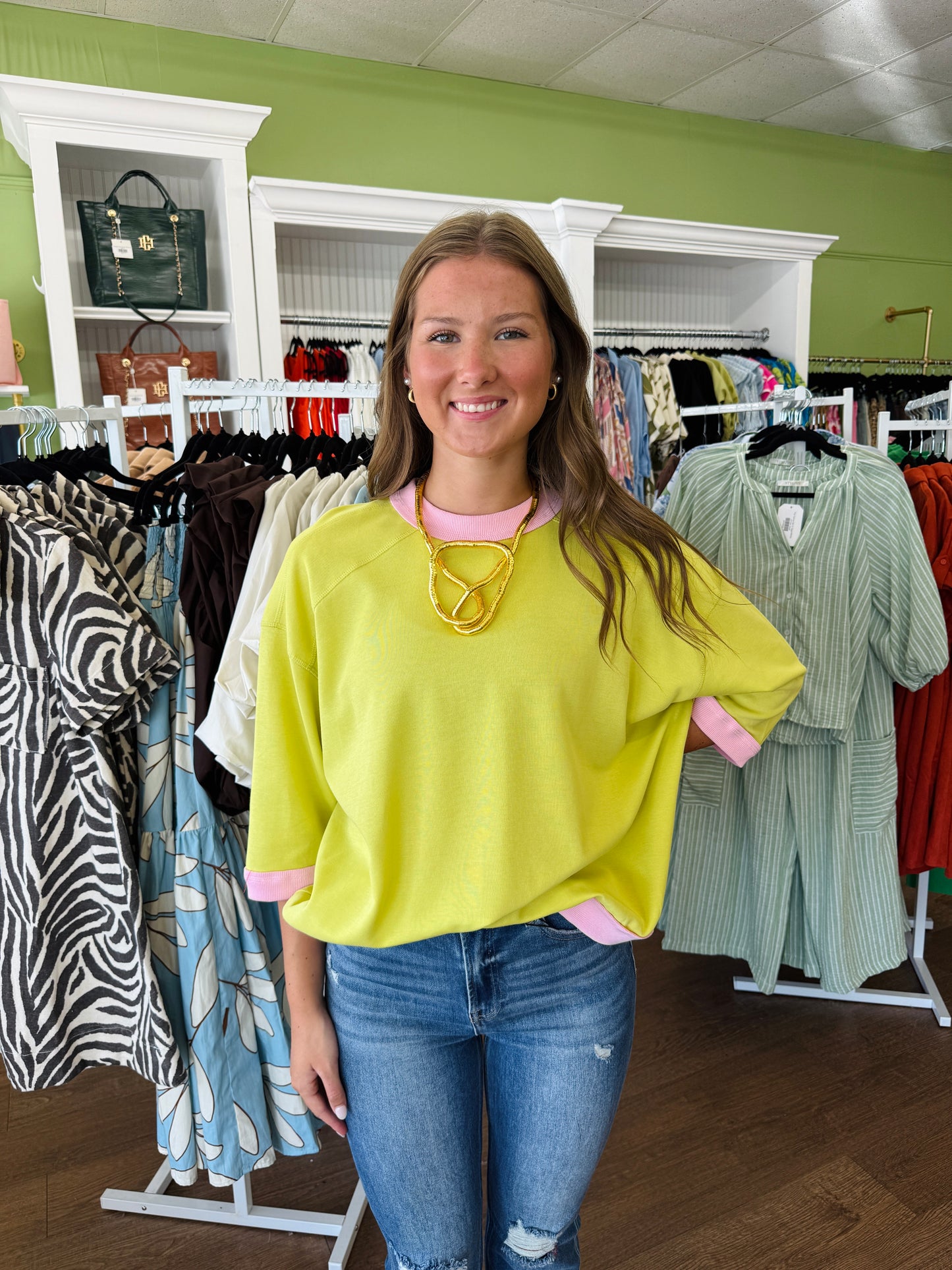 The Charlotte Top in Lime