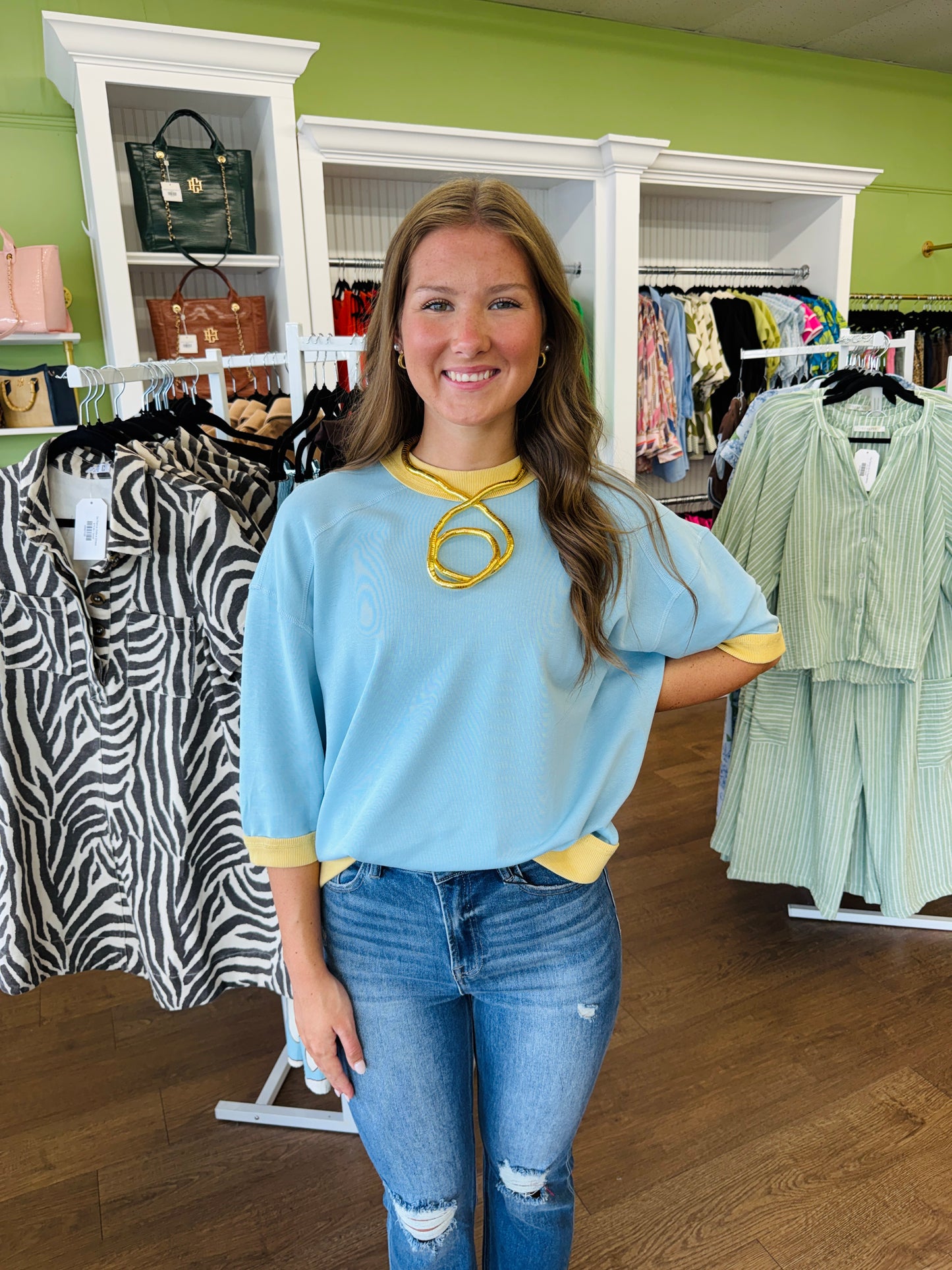 The Charlotte Top in Blue