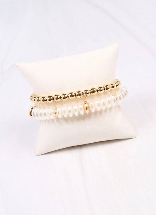 Tawni Pearl Bracelet Set GOLD