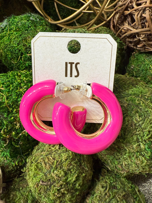 The Emily Hoops-Hot Pink