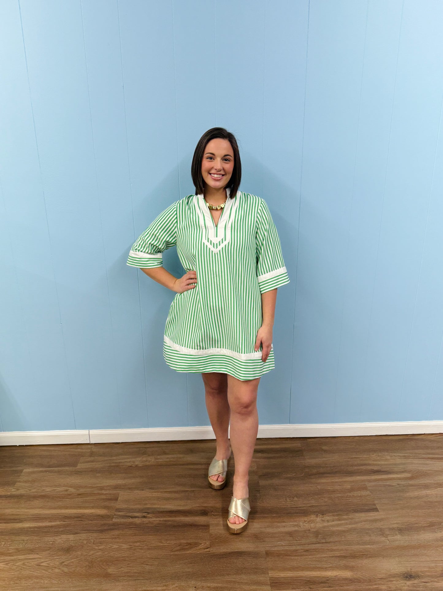 On The Hunt Dress-Green