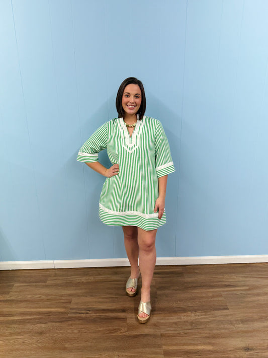 On The Hunt Dress-Green