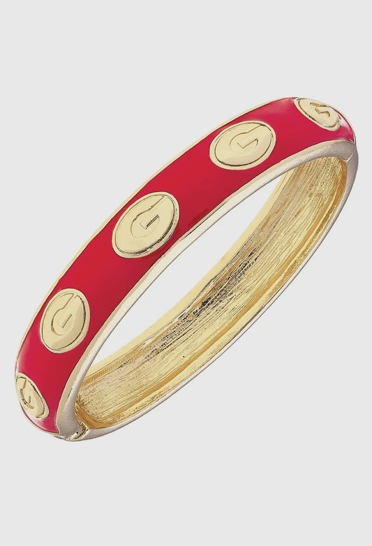 Georgia Bulldog Logo Hinge Bracelet