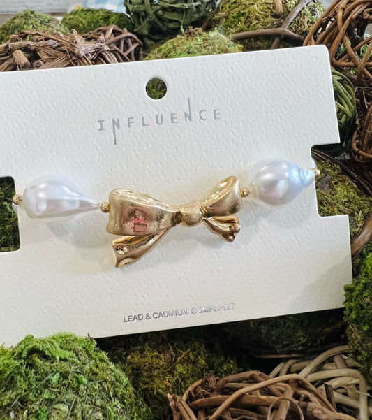 Pearl Bow Bracelet